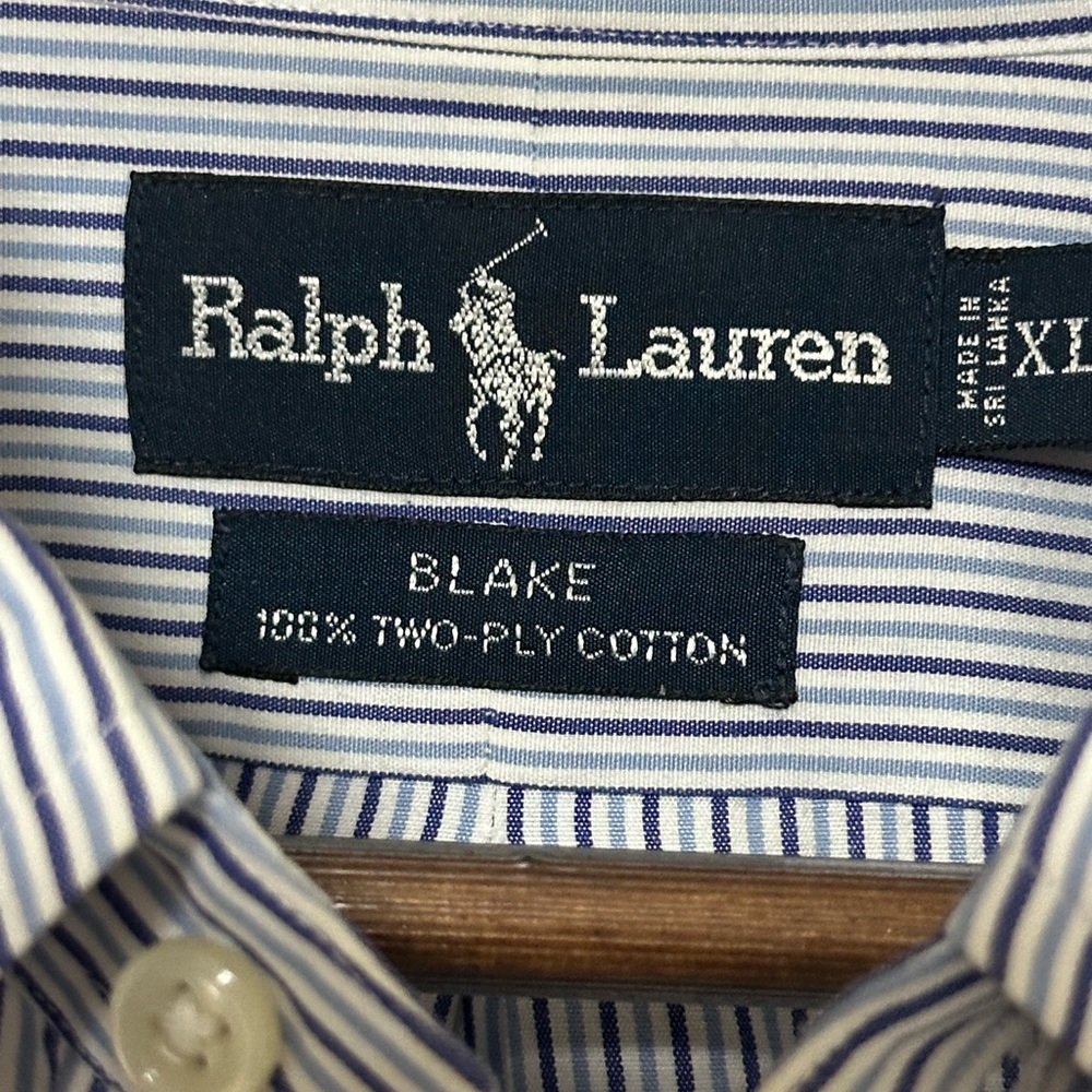Ralph Lauren XL Men’s button down striped long sleeve shirt - Picture 1 of 15